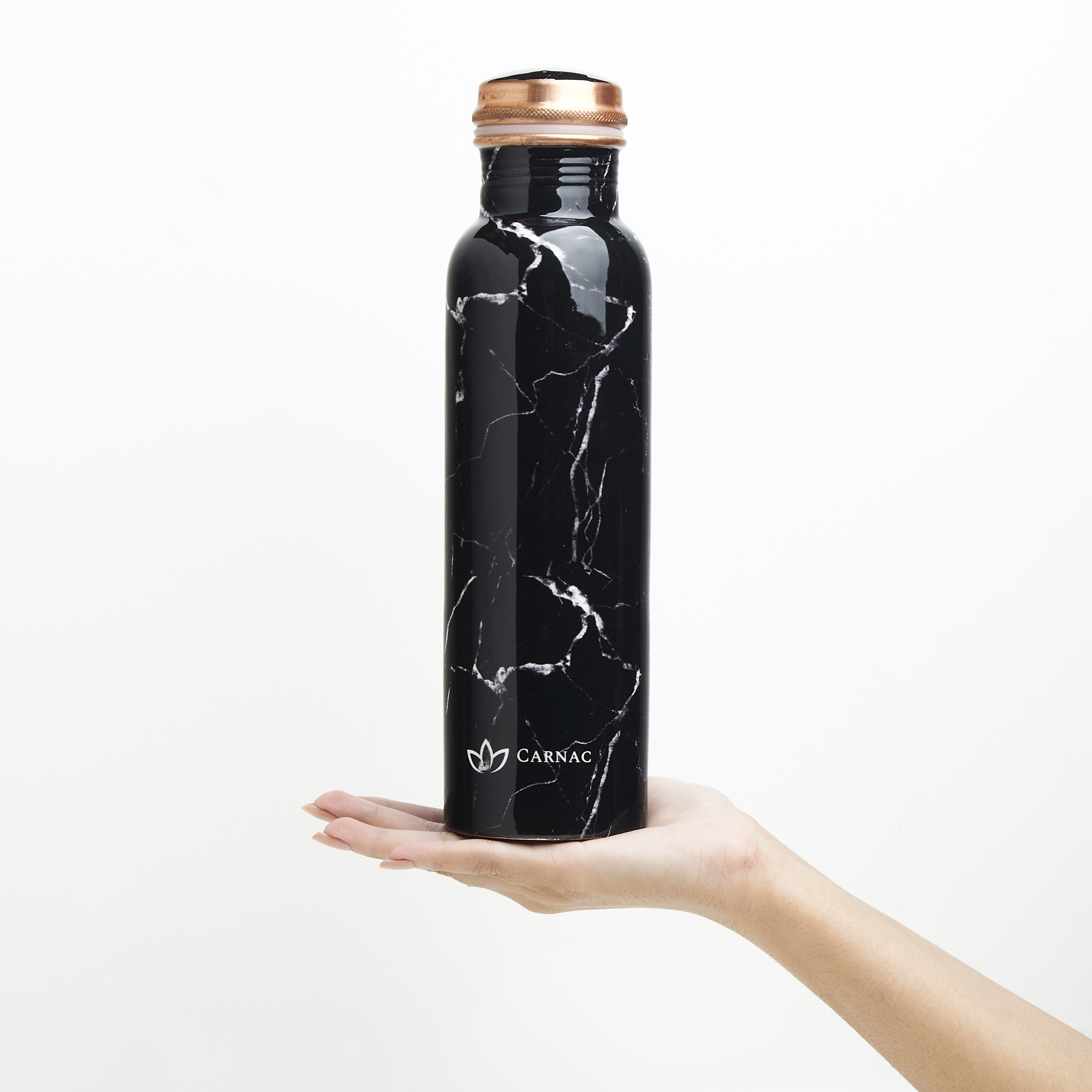 Black Marble Copper Bottle